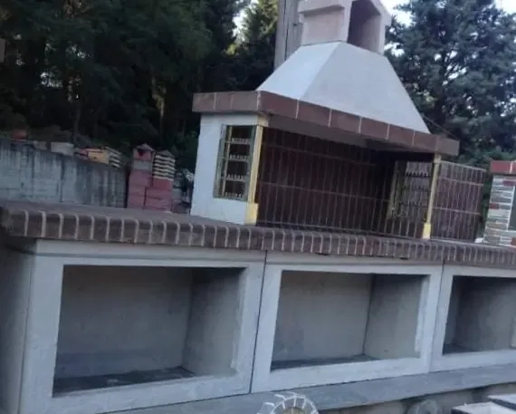 ΣΕΤ Ψησταριά, Νεροχύτης & Πάγκος, με ορθογώνιους αποθηκευτικούς χώρους