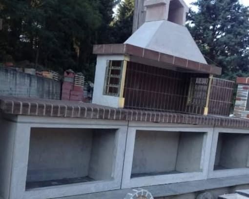 ΣΕΤ Ψησταριά, Νεροχύτης & Πάγκος, με ορθογώνιους αποθηκευτικούς χώρους